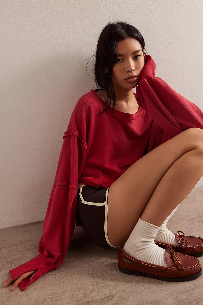 Damen lässiger Oversized Pullover WW