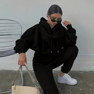 Damen Bequemer Kapuzenpullover mit lässigem Schnitt und praktischen Taschen WW
