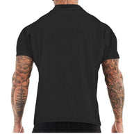 Herren Kurzarm Hemd mit strukturiertem Gewebe und modernem Kragen WW