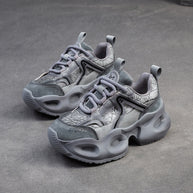 Damen Sportliche Chunky Sneakers mit stilvollem Oberflächen-Design und dämpfendem Sohlenprofil WW