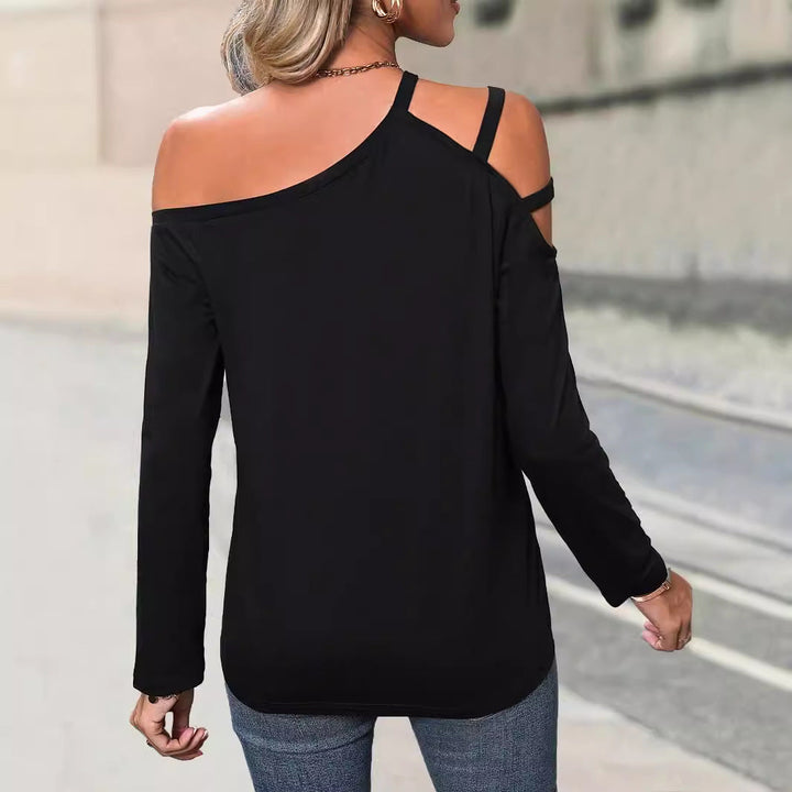 Damen Oberteil mit asymmetrischem Cut-Out und modischen Trägerdetails W&W Mode
