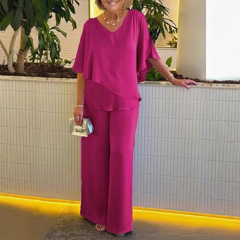 Damen Jumpsuit mit elegantem Layering und großzügigem Schnitt WW