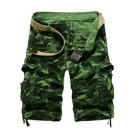 Herren Camo Cargo-Shorts mit mehreren Taschen und verstellbarem Bund WW