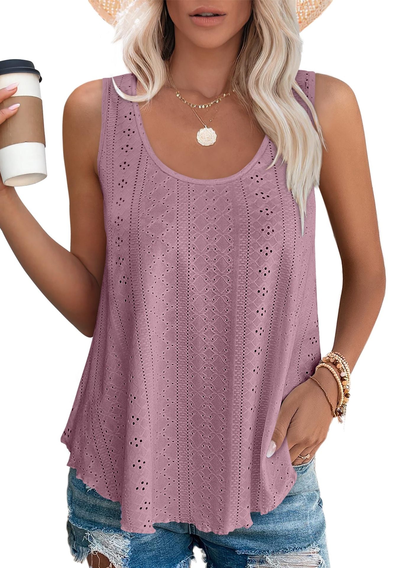 WW | Rundhalsausschnitt Locker Ärmellos Tanktop