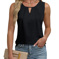Damen ärmelloses Oberteil mit elegantem Schlitz WW