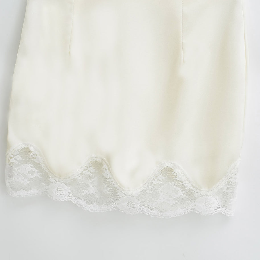 Damen Minirock mit raffiniertem Spitzenbesatz und elegantem Schnitt WW