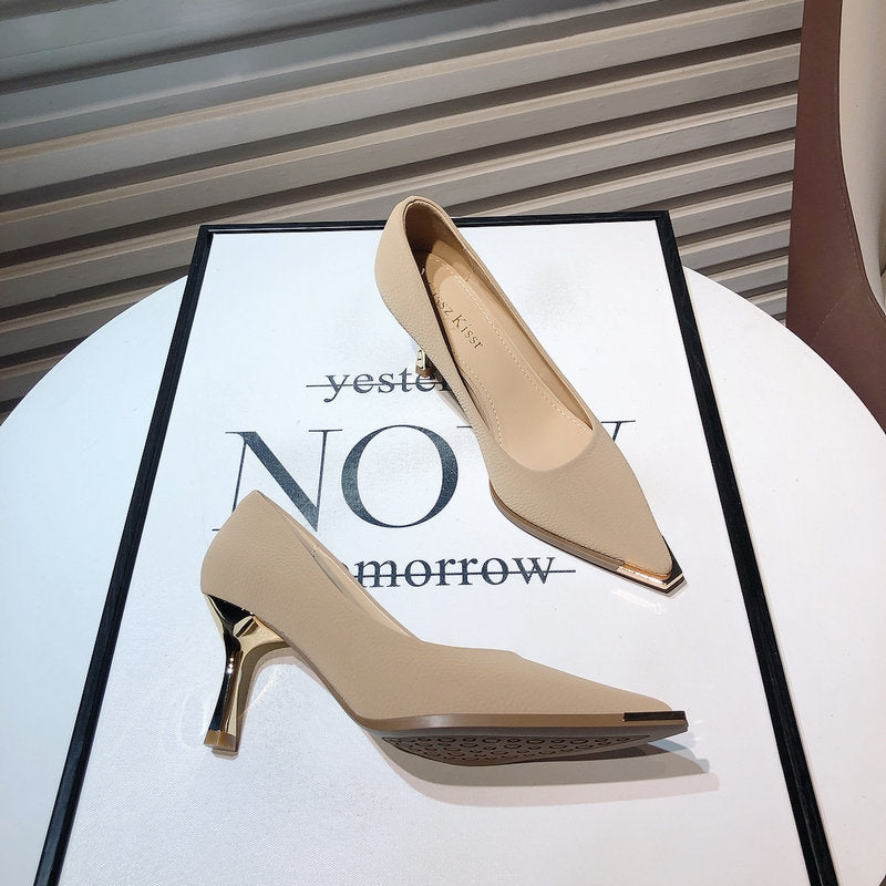 Damen nachhaltige spitze Pumps mit elegantem Blockabsatz und hochwertigen Materialien WW