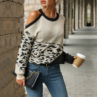 Damen Strickpullover mit verspieltem Leo-Muster und lässigem Schnitt WW