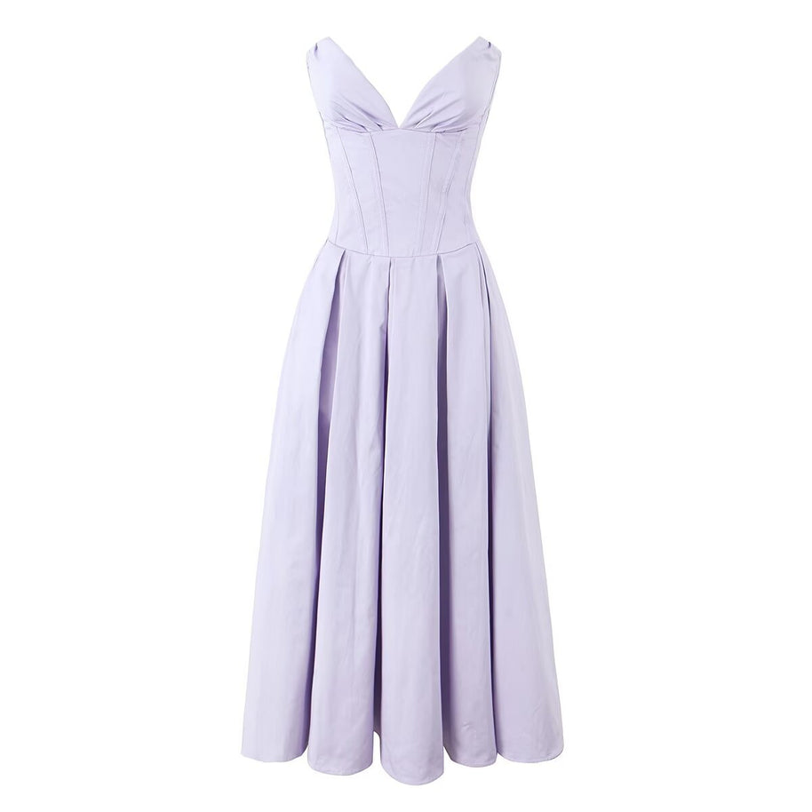 Damen Abendkleid mit herzförmigem Ausschnitt und fließendem Rock WW