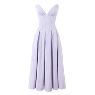 Damen Abendkleid mit herzförmigem Ausschnitt und fließendem Rock WW
