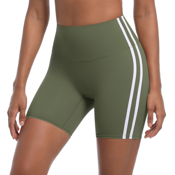 Damen Sportliche Shorts mit hohem Bund und strategischen Einsätzen für aktiven Komfort W&W Mode