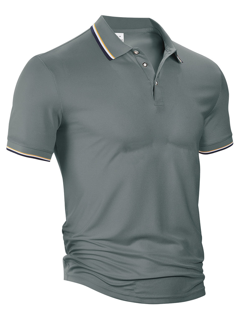 Herren sportliches Poloshirt mit atmungsaktiven Eigenschaften und modernem Schnitt WW