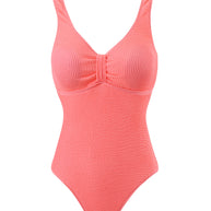 Damen Einteiler Badeanzug mit schickem strukturierte Oberfläche und formendem Effekt WW