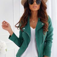 Damen Bikerjacke aus hochwertigem Wildlederimitat WW