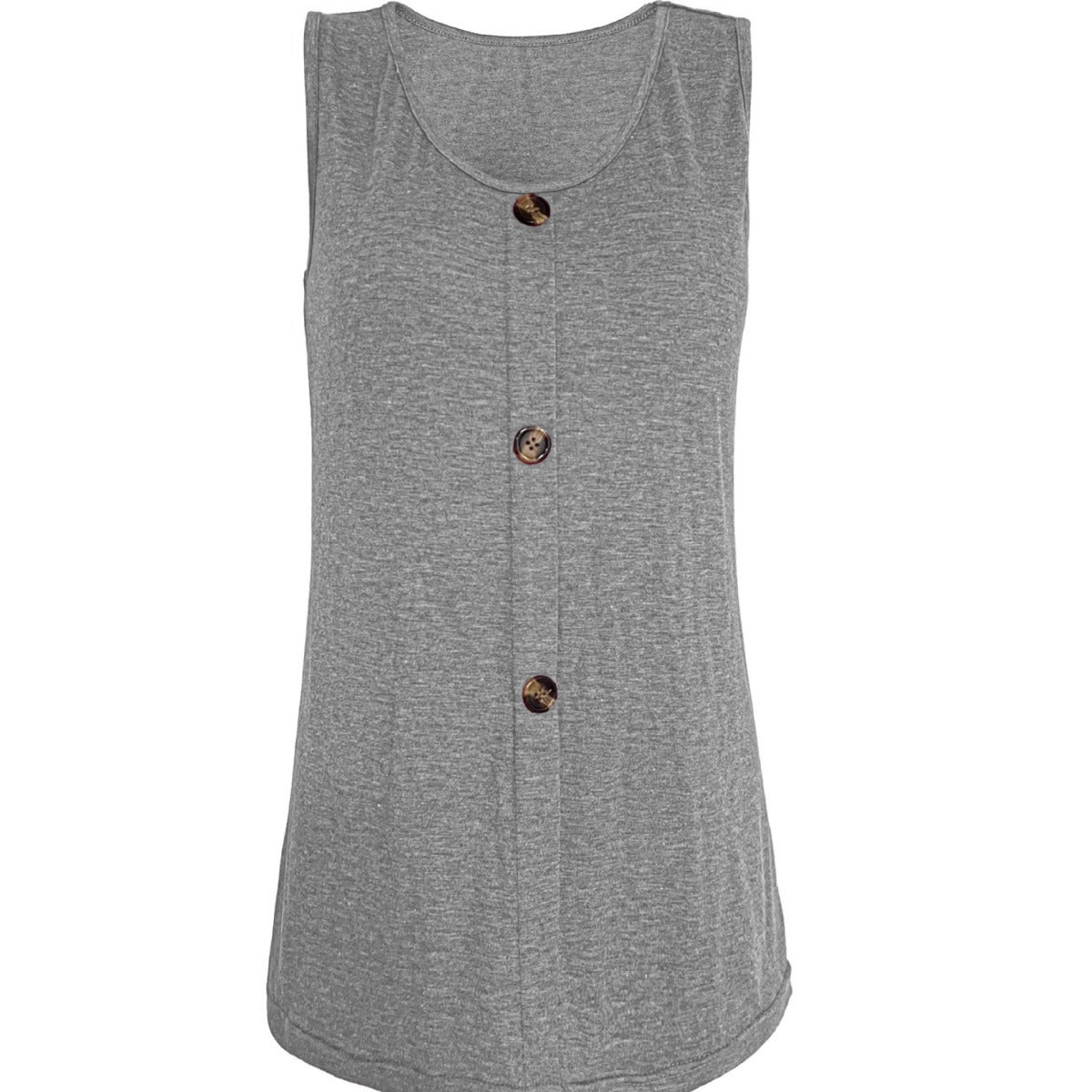 Damen ärmelloses Knopf-Top mit modernem Schnitt und bequemer Passform WW