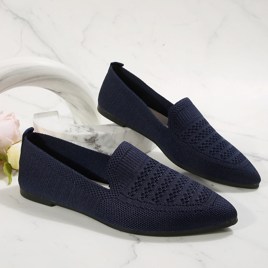 Damen Slipper mit atmungsaktivem Strickmaterial WW