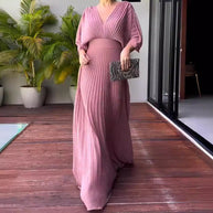 WW | Vibrantes Falten-Maxikleid