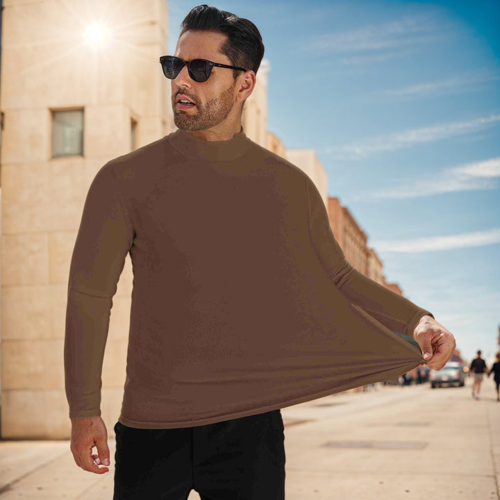 Herren Stehkragen Pullover aus weichem Baumwollmix W&W Mode