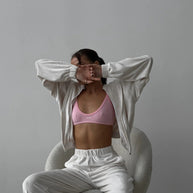 Damen Sportliches Velvet Loungewear-Set WW