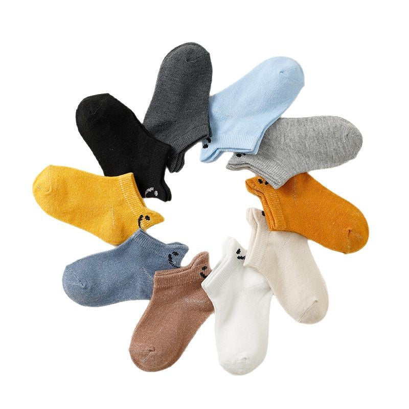 Damen Sportsocken mit fröhlichem Smiley-Motiv WW