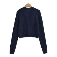 Damen Strickjacke mit strukturiertem Design und goldenen Knöpfen WW