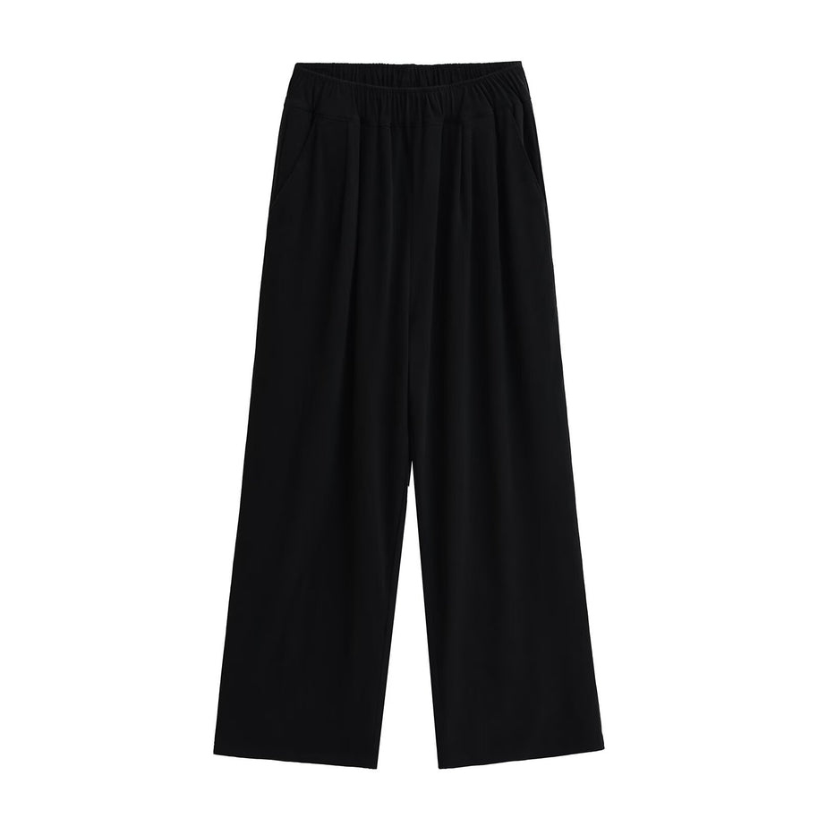 Damen Weite Chino-Hose mit elastischem Bund WW