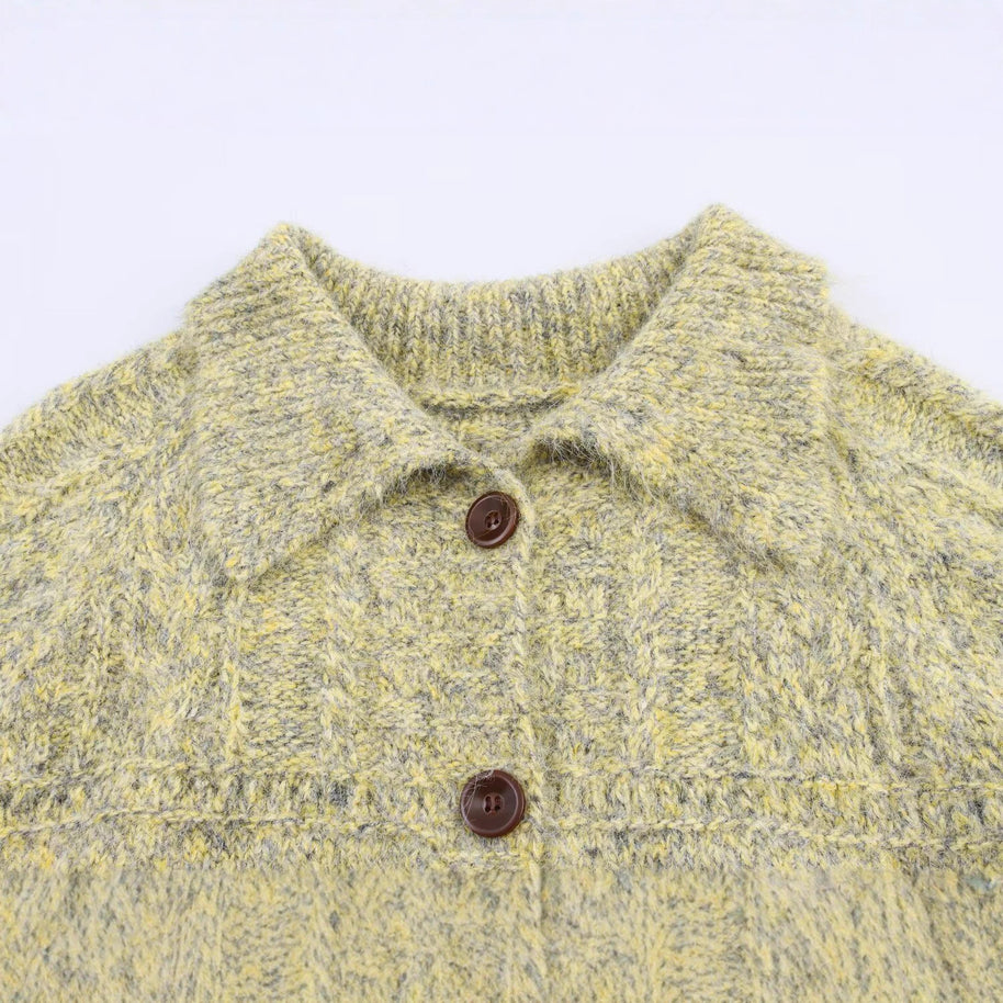 Damen Strickjacke mit schickem, weichem Stoff und dekorativen Knöpfen WW