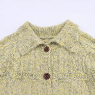 Damen Strickjacke mit schickem, weichem Stoff und dekorativen Knöpfen WW