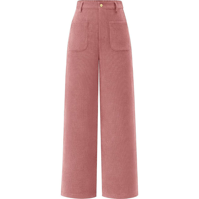 Damen trendige Cargo-Hose mit breiten Beinen und praktischen Taschen WW