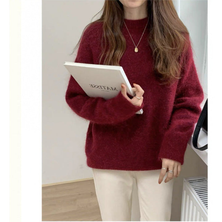 Damen Oversize-Pullover aus warmem Zopfstrick