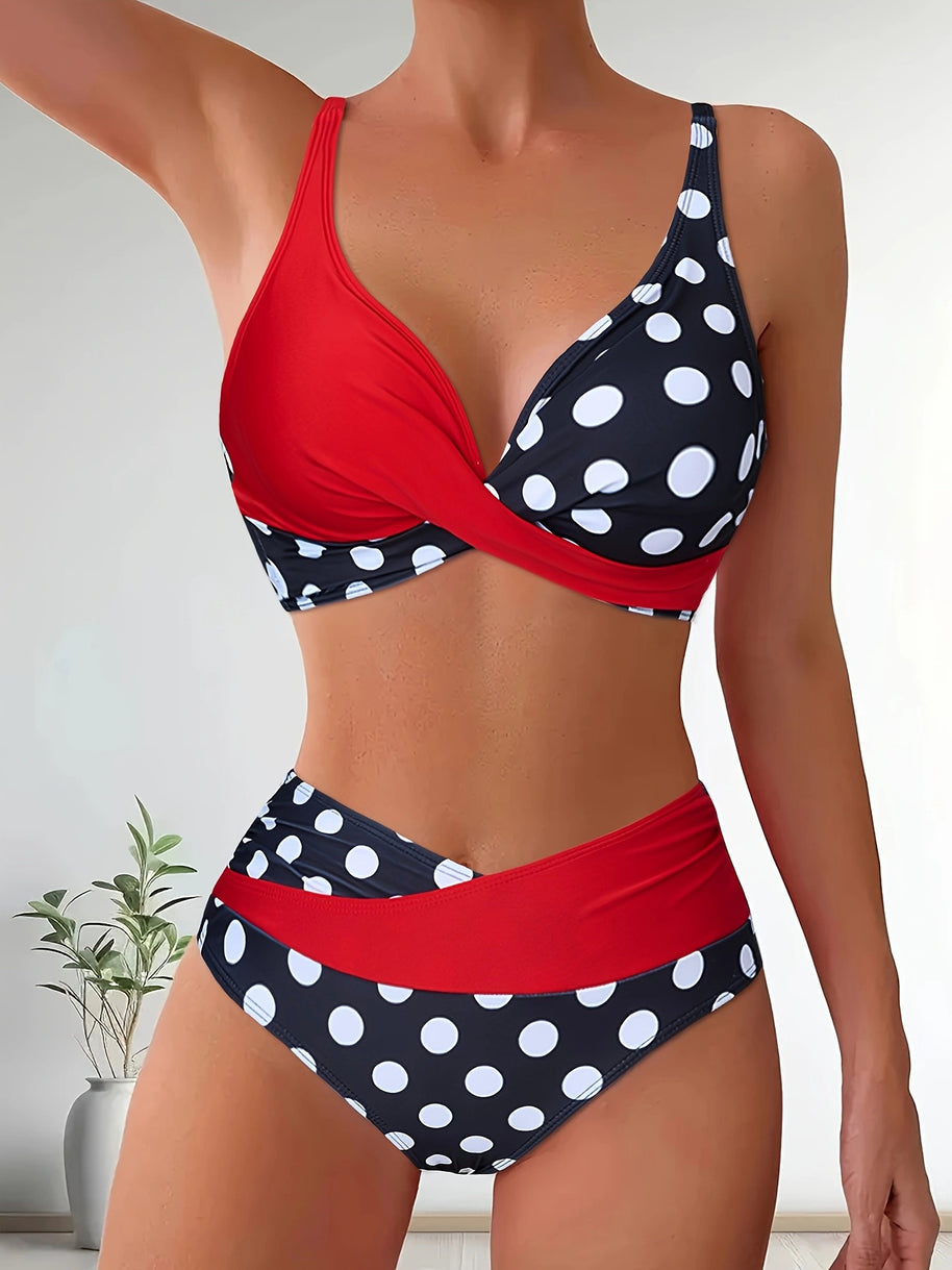 Damen Bikini-Set mit innovativem Wickeldesign und hochgeschnittenen Shorts WW