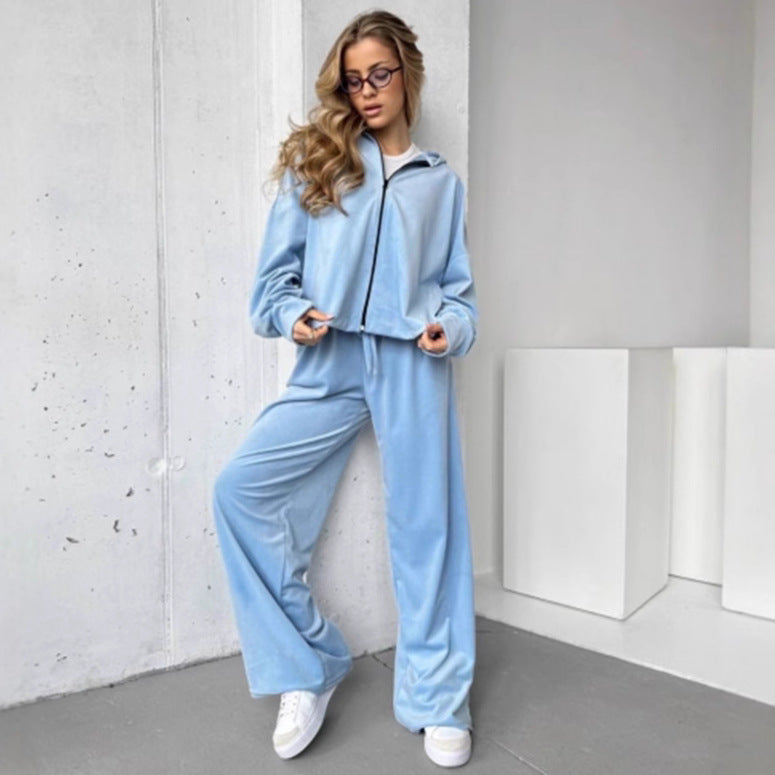 Damen sportlicher Loungewear-Anzug mit entspannter Passform WW