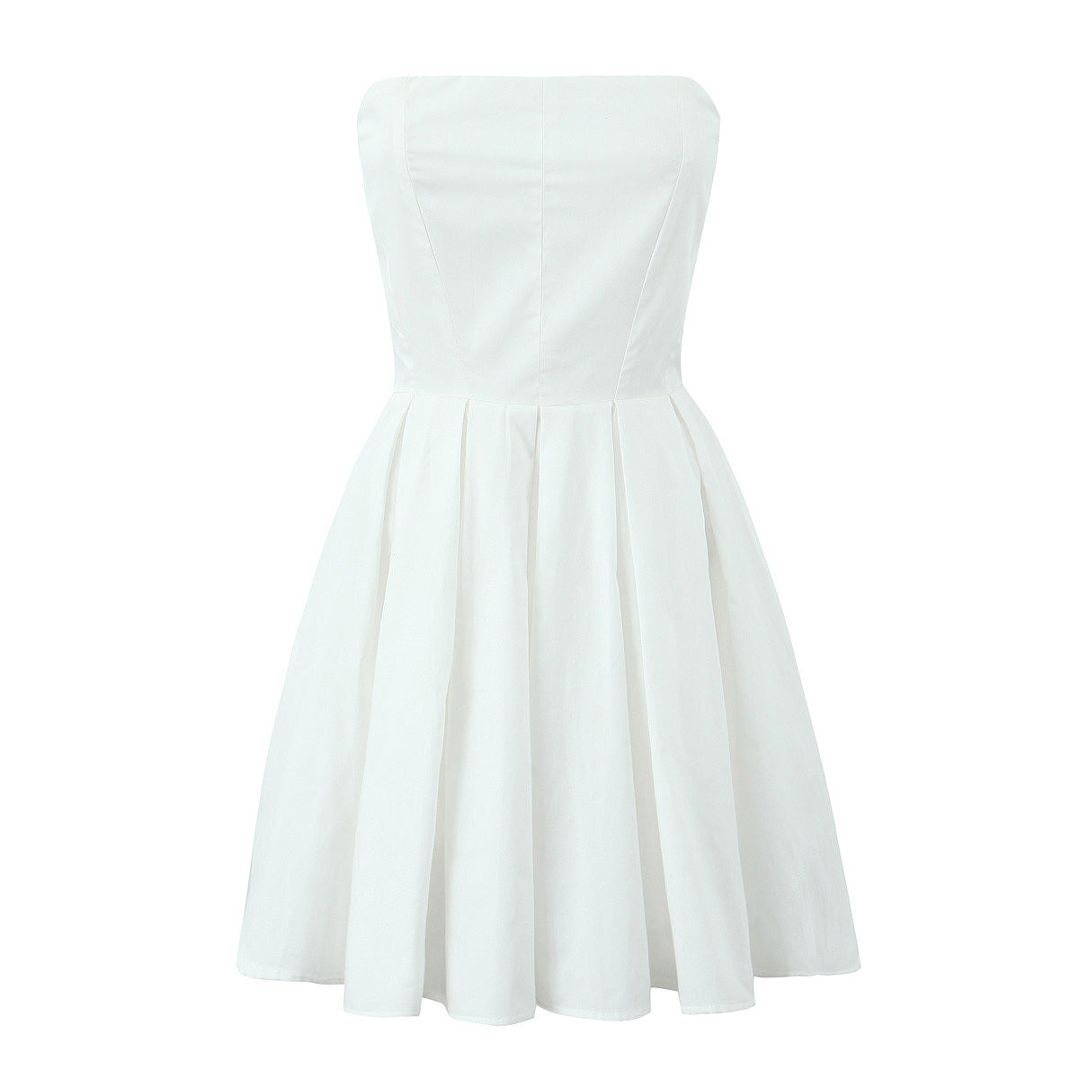 Damen Baumwoll-Wickelkleid mit schulterfreiem Design WW