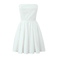 Damen Baumwoll-Wickelkleid mit schulterfreiem Design WW