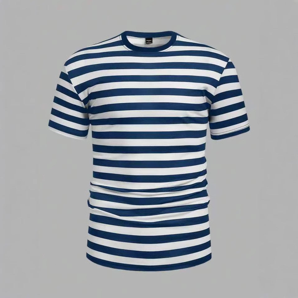 Herren Freizeit T-Shirt mit auffälligen Streifen W&W Mode