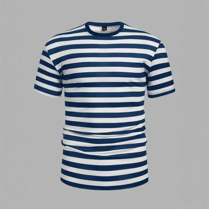 Herren Freizeit T-Shirt mit auffälligen Streifen W&W Mode