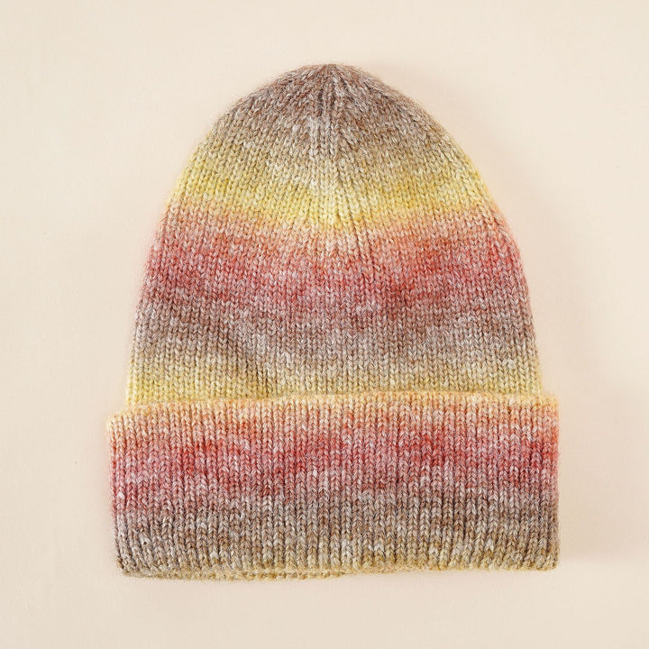 Damen Strickmütze mit modischem Farbverlauf und weichem Material W&W Mode