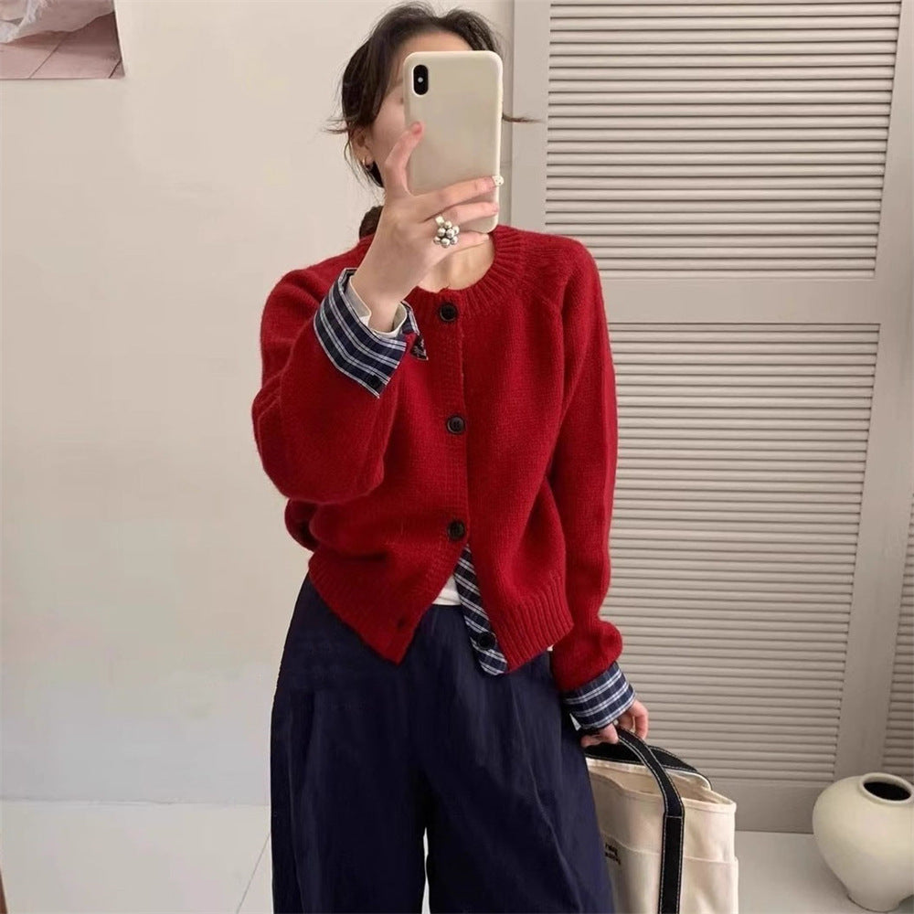 Damen Strickjacke mit eleganten Knopfdetails und hübschem Muster WW