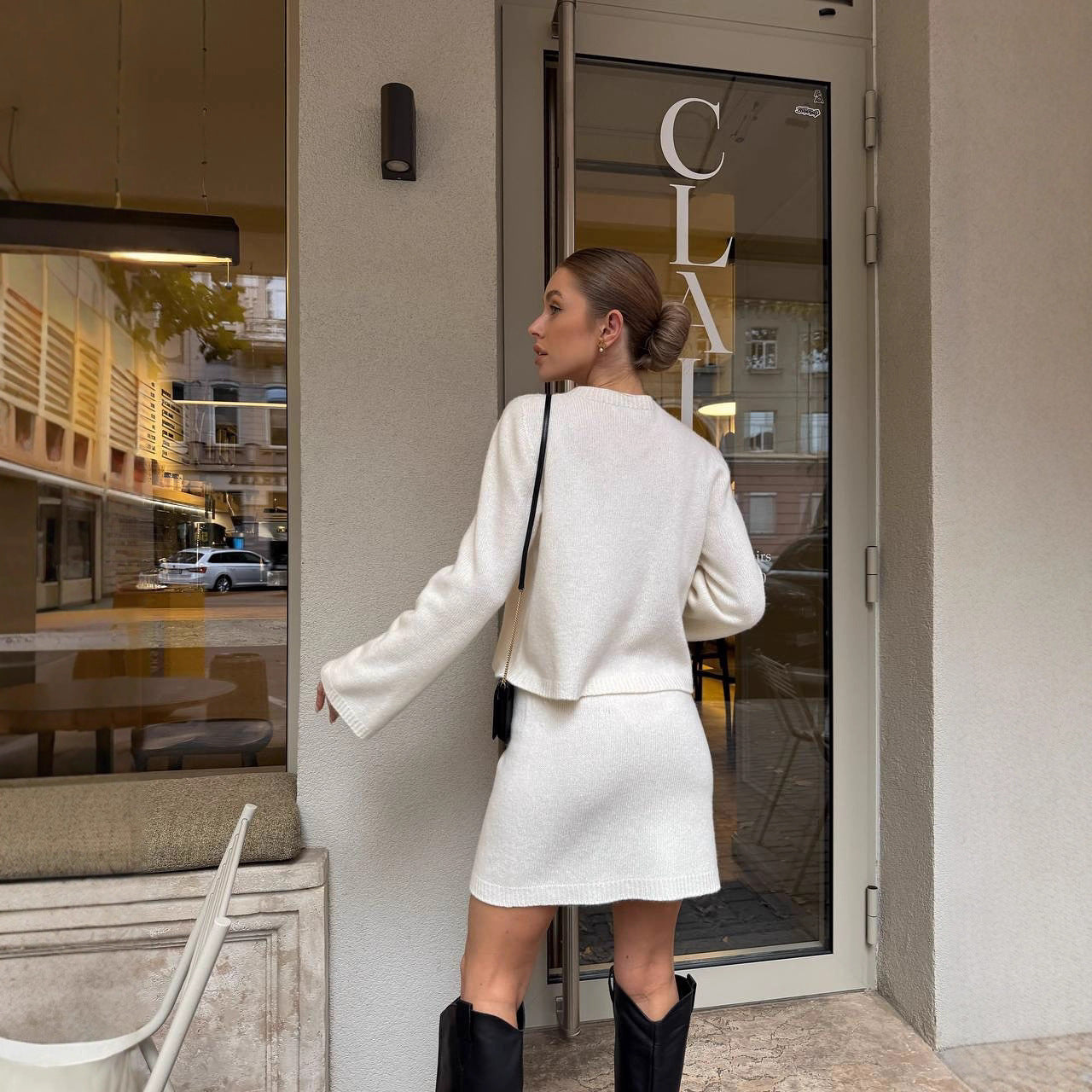 Damen Set aus weichem Strickmaterial WW