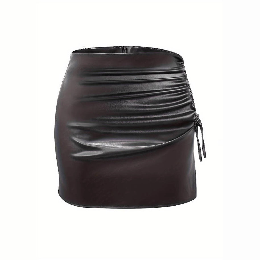 Damen Figurbetonter Minirock mit raffiniertem Rüschendesign W&W