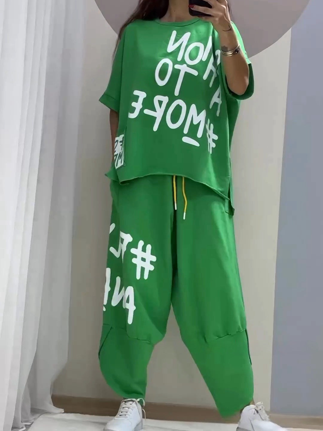 Damen Sportliche entspannte Loungewear-Set WW