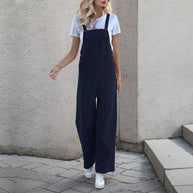 Damen Latzhose im relaxierten Palazzo-Stil mit praktischen Taschen und verstellbaren Trägern WW