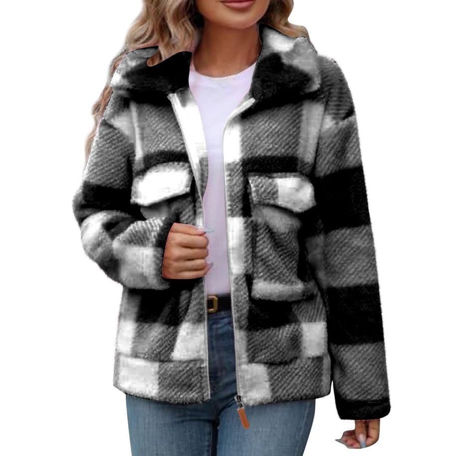 WW | Damen Fleece Jack Karomuster