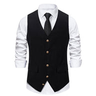 Herren Eleganter Maßgeschneiderter Anzug Weste WW