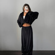 Damen Sportliche Fleece Loungewear-Anzug WW