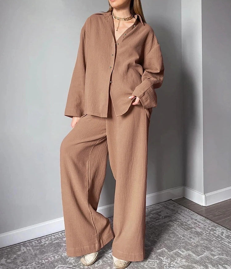 Damen Relaxed Fit Strukturierter Koordinierter Satz WW