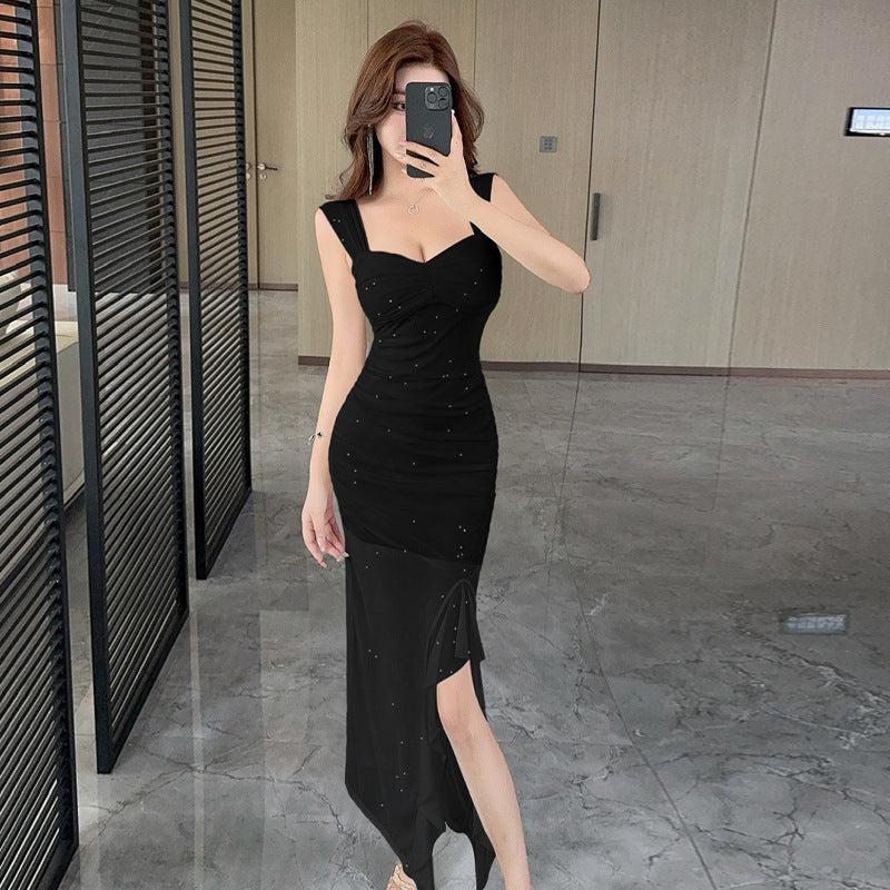 WWMODE | Gossamer Sheer Camisole Basis Lange Kleid