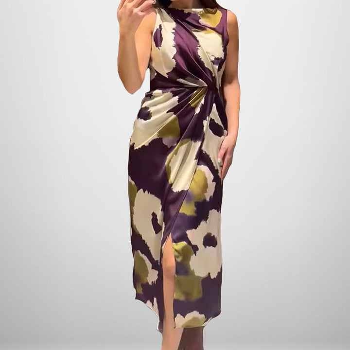 Damen Etuikleid mit Kunstblumenmuster W&W Mode
