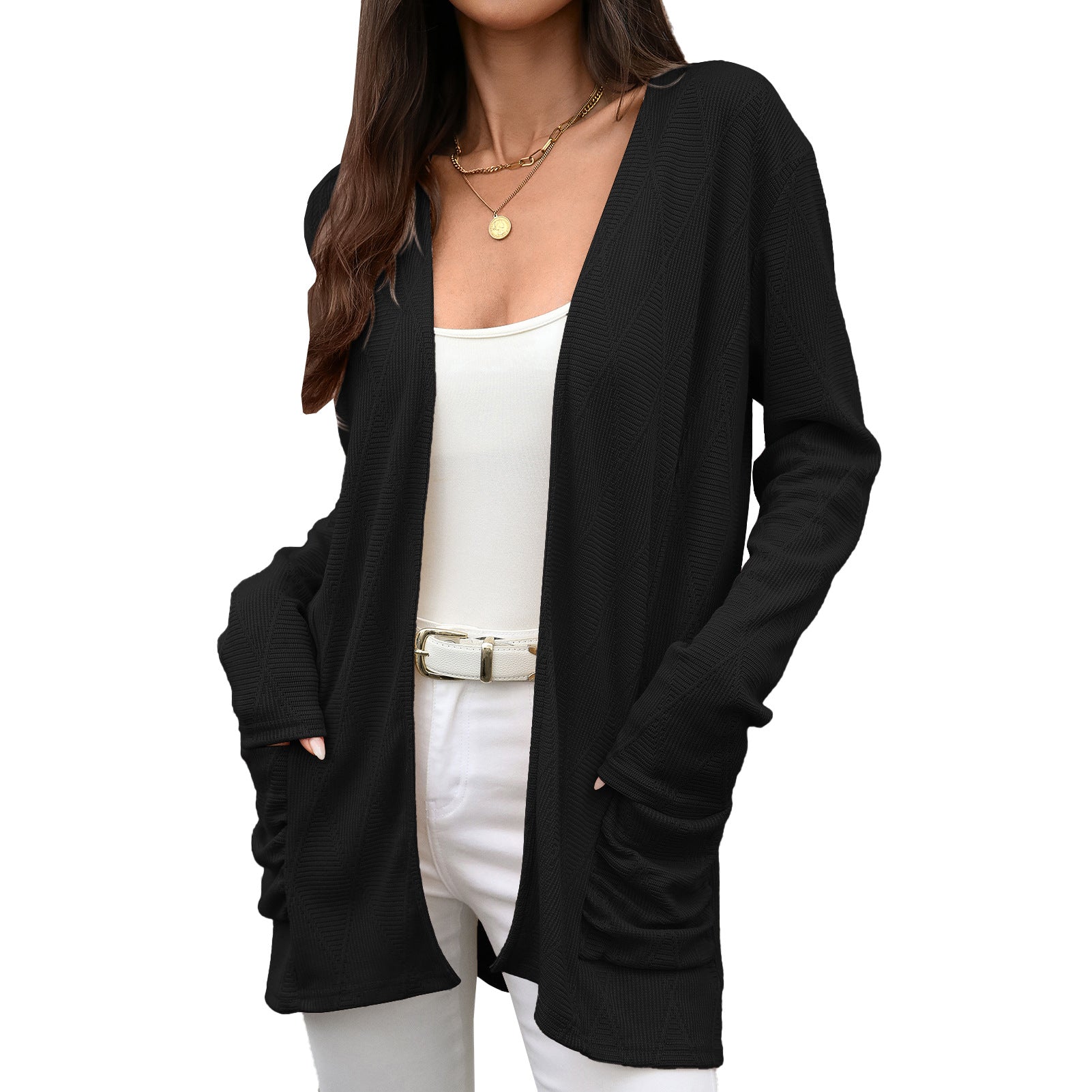 Damen Wickeljacke mit strukturierter Oberfläche WW