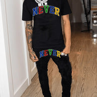 Damen Sportanzug mit motivierendem Aufdruck WW